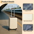 thumbnail image 6 of Garvee 3 Piece Expandable Hardshell Luggage Set (20''/24''/28'') with TSA Locks,Spinner Wheels,White, 6 of 8