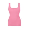 thumbnail image 5 of Stichou Women's Tank Tops Summer Square Neck Workout Cropped Ribbed Spring Camisole Sleeveless Clothes Pink S, 5 of 5