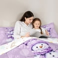 thumbnail image 4 of Castle Fairy Teens Boys Girls Xmas Snowman 7-Piece Bedding Comforter Set,Happy New Year King Bedding Sets,Festival Theme Ultra Soft Bed Sheets,Ultra Soft Home Decor, 4 of 8