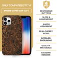 thumbnail image 7 of Case Yard Wooden Case for iPhone-12-Pro-Max Soft TPU Silicone cover Slim Fit Shockproof Wood Protective Phone Cover for Girls Boys Men and Women Supports Wireless Charging Paisley Design, 7 of 7