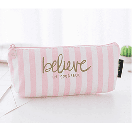 Clearance!!! Coofit Cute Pink Zipper Pencil Case Pencil Pouch School Learning Gifts for Kids Girls (Best Apple Pencil Case)