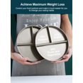 thumbnail image 4 of Plastic Dinner Dishes Round Divided Plates Microwave Safe Dessert Fruit Salad Serving Tray Kitchen Dinnerware Food Tray A Style Light Grey, 4 of 6