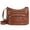 Style B - Brown, variant on Gustave Women Crossbody Bags Soft PU Leather Purse and Handbags Trendy Lightweight Multi-Pocket Satchel Cross Body Shoulder Bag for Everyday Work Travel, Black