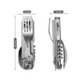 thumbnail image 3 of Folding Cutlery Portable Anti-rust Temperature-resistant Corrosion-resistant Impact Resistant Corkscrew Tableware High Strength Stainless Steel Disassembly Camping Fork Spoon Cutter for O, 3 of 12