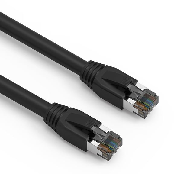 SF Cable Cat8 Shielded (S/FTP) Ethernet Cable, 25 feet - Black