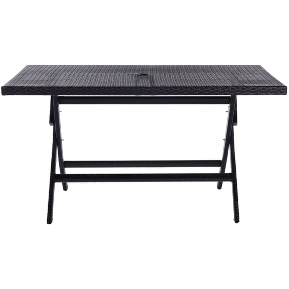SAFAVIEH Outdoor Collection Akita Folding Table Black