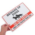 thumbnail image 3 of STRANDCHIC Beware Of Dogs Sign 1Pcs Iron Rectangle Red Warning For Garden Decoration, 3 of 6