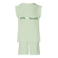 thumbnail image 5 of Odeerbi Kids Boys Girls 2 Piece Outfits Summer Clothes Floral Tank Tops Shorts Set Fashion Casual Sleeveless Blouse Round Neck Collar Printed Short Pants Sets Green, 5 of 8
