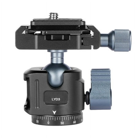 Universal Tripod Ball Pan-Tilt Quick Release 360&deg; Ball Pan-Tilt W Arca +Cold Shoe Mount for DSLR Camera Tripod Monitor