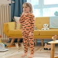 thumbnail image 5 of joogoo Bats Orange 2 Piece Long Sleeve Tee and Pants Cotton Pajama Set 6Y, 5 of 7