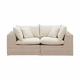 thumbnail image 2 of TOV Furniture Cali Natural Wicker Outdoor Modular Loveseat, 2 of 8