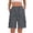 Grey1, variant on Gyujnb Women Cargo Bermuda Shorts Elastic Drawstring Waist Multi‑Pocket Loose Solid Color Casual Summer Shorts,Green1