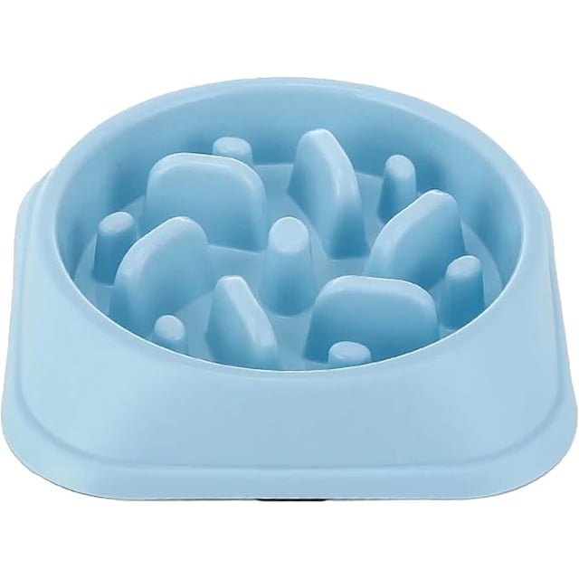 P.U.P. SUPPLY | Plato para Alimentación Lenta - Plato para Perro y Mascotas | Ideal para Todas Las Razas - Platos para Perro | Azul
