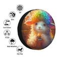 thumbnail image 4 of Honeii Rainbow Lamb Breakfast Print Tire Covers, Waterproof Anti-UV Sun Snow Rain Tire Covers for Trailers, RV, Camper, SUV, Truck-14 inch, 4 of 6