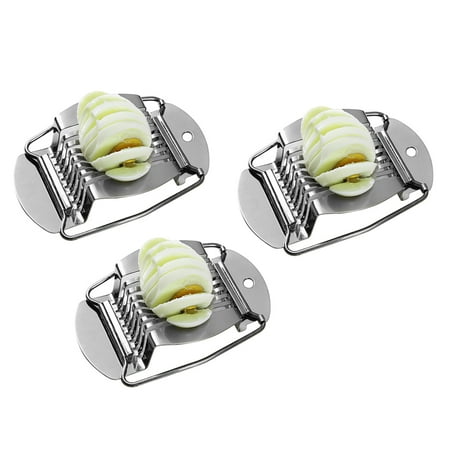 

3PCS Stainless Steel Egg Slicer Multipurpose Wire Egg Slicer Portable Egg Splitter Egg Cutter Egg Segmentation Tool for Home Kit