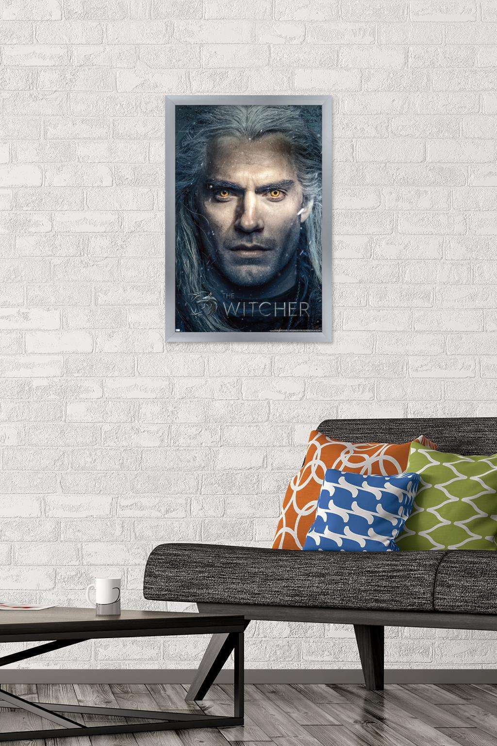 Netflix The Witcher - Closeup Wall Poster, 14.725" x 22.375", Framed