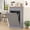 Gray, variant on AHB 13 Gallon Single Tilt Out Trash Cabinet with Drawer, Freestanding Kitchen Trash Can Storage Organizer, 20.9"L x 13.55"W x 38.5"H, White