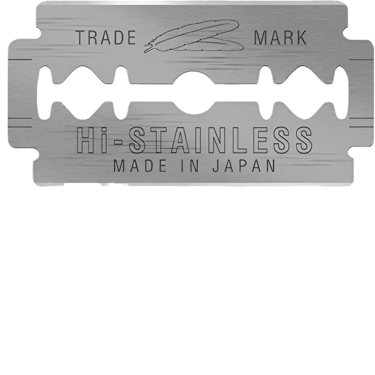 Feather Safety Razor Blades, Double Edge, 100 ct, Platinum Coated