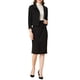 thumbnail image 2 of Abrigos cortos elegantes de botón para mujer Inspire Chic, color negro, con cuello de punta, 2 of 6