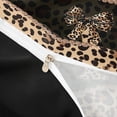 thumbnail image 4 of meiyoeat Leopard Print Monogrammed M Twin Duvet Cover for Kids Girls, Brown Black Bow Diamond Twin Bedding, Black Reversible, 2-Piece, 1 Duvet Cover and 1 Pillowcase, 4 of 6