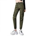 thumbnail image 1 of Gibobby Pantalones para mujer cargo Pantalones cónicos de color sólido a la moda para mujer, cómodos, informales, elegantes, sueltos, pantalones(AG,G), 1 of 5