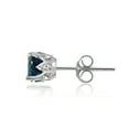 thumbnail image 2 of London Blue and White Topaz Sterling Silver Crown Stud Earrings, 2 of 3