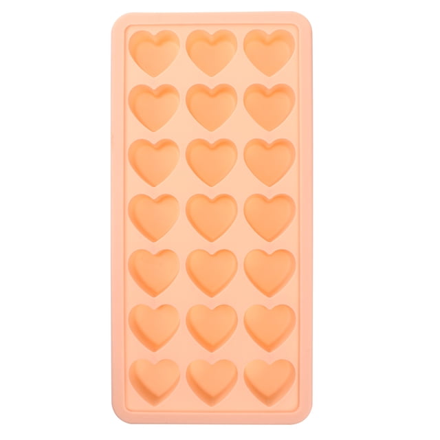 1pc forma de corazón bandeja de hielo apilable silicona cubo de hielo molde de liberación fácil de liberación