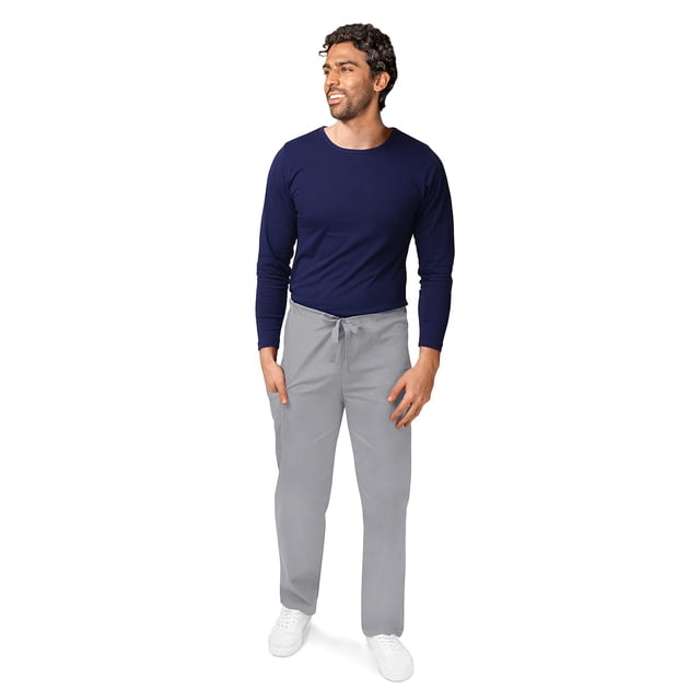 Adar Universal Mens Scrubs - Drawstring Tapered Leg Scrub Pants