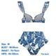 thumbnail image 2 of 1 conjunto de tres piezas con estampado retro ajustado y estampado floral azul para mujer con falda cruzada multiusos, 2 of 5