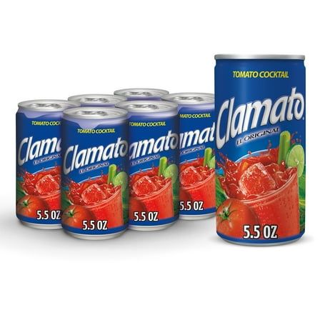 Clamato Original Tomato Cocktail, 5.5 fl oz, 6 Pack Cans