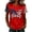 Red, variant on Womens Tops T-Shirts Printed Crew Neck Short Sleeve Pullover Tees