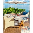 thumbnail image 4 of Blue Orange Fall Outdoor Tablecloth - 52x70 Inch Rectangle Dining Table Cover, Autumn Maple Leaf Thanksgiving Waterproof Outdoor Table Cloth with Umbrella Hole & Zipper for Picnic/Patio, 4 of 5