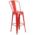 thumbnail image 1 of Bowery Hill Metal 30'' Bar Stool in Red, 1 of 4