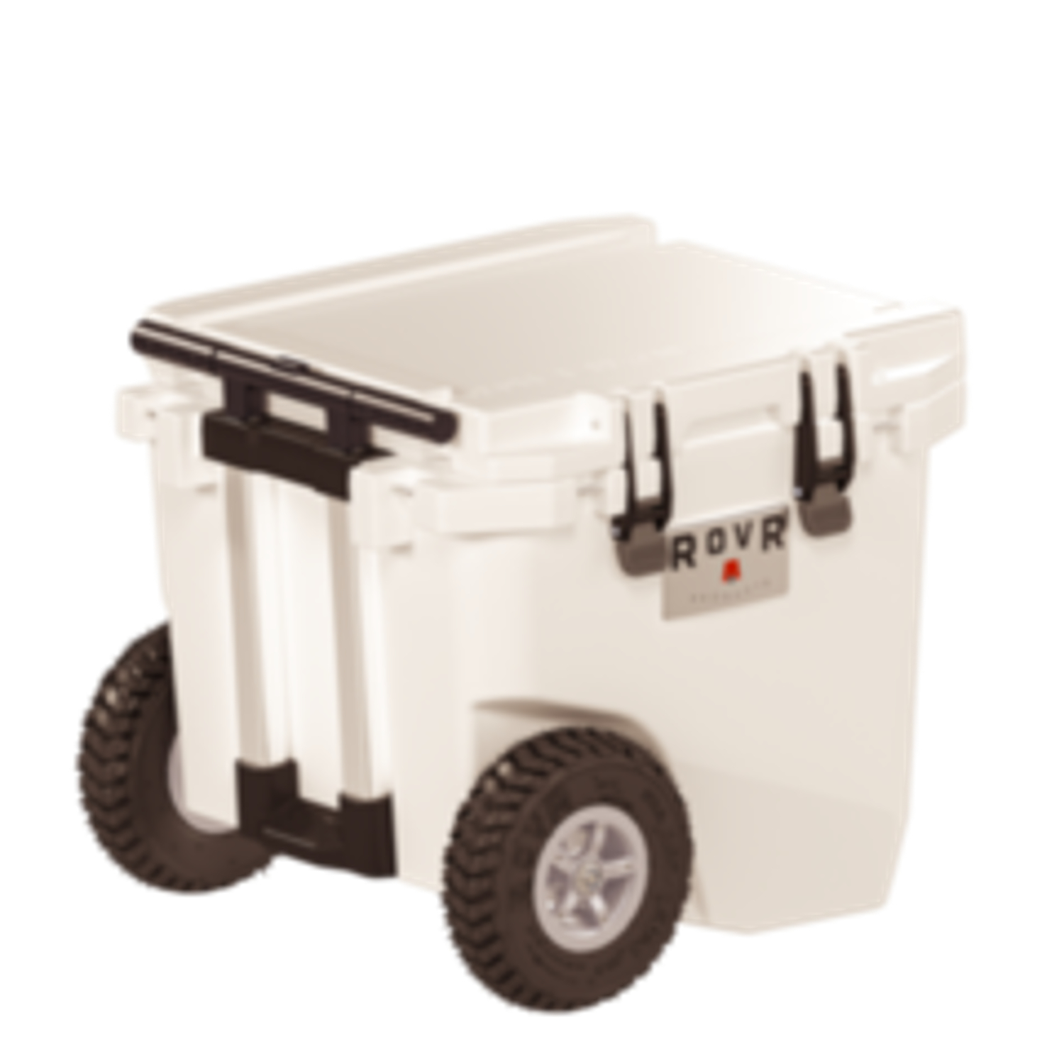Glacière rigide à roulettes RovR RollR 45 pintes avec poignée télescopique (POUDRE)