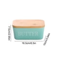 thumbnail image 3 of Butter Dish with Lid,Butter Keeper with Thick Wood Lid,Large Ceramic Butter Container, Kitchen Decor and Accessories for Kitchen Gifts, 3 of 6