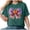 Dark Green_1, variant on Godom Halloween T-Shirt for Women Fall Pumpkin Shirts Funny Halloween Tops
