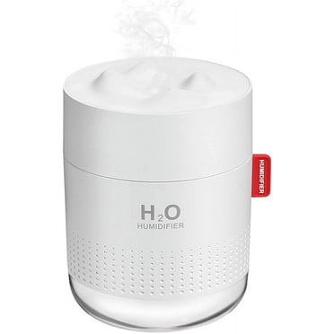 JSOT Portable Mini Humidifier with Night Light, 2 Mist Modes 500ml Small Cool Mist Humidifier, USB Personal Desktop Humidifier for Baby Bedroom Travel Office Home, Super Quiet, White