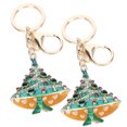 thumbnail image 4 of 2Pcs Christmas Tree Keychain Portable Cute Fashionable Pendant Ornaments Holiday DecorationGreen, 4 of 9