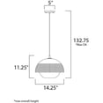 thumbnail image 3 of Maxim 10082WTBKSBR 14 in. Perf One-Light Single Pendant Ceiling Light, Black & Satin Brass, 3 of 5