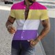 thumbnail image 3 of Camisa de arcoíris colorida con estampado 3D para hombre, camisetas informales de verano ajustadas de manga corta para lesbianas y gays, camisetas para hombre, 3 of 5