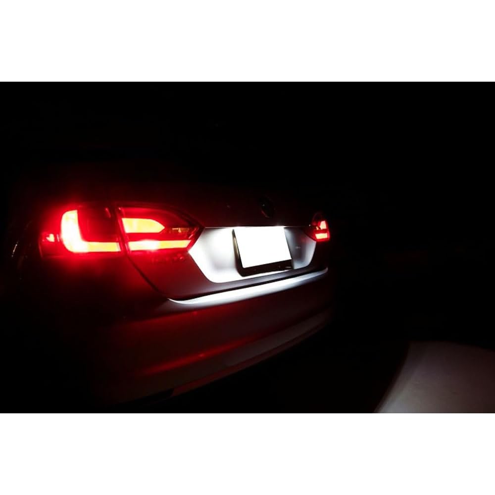 OEM-Fit 3W Full LED License Plate Light Kit For Volkswagen: Touareg, Porsche: Cayenne, Powered by 18-SMD Xenon White LED & Can-bus Error Free