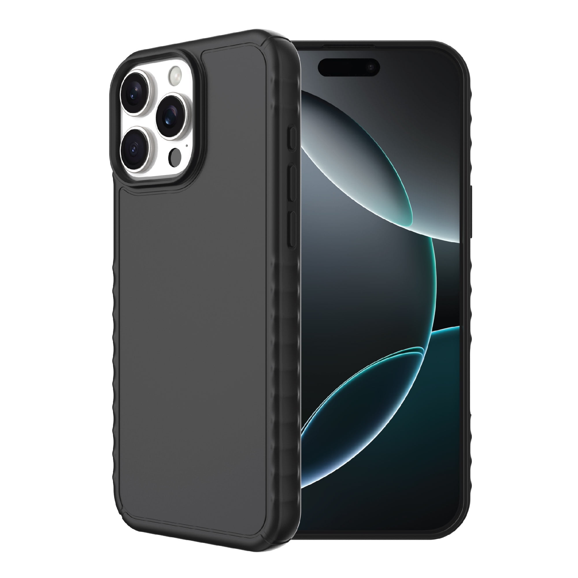 onn. Protective Gel Phone Case for iPhone 16 Pro Max - Black
