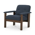 thumbnail image 2 of Moe's Home Collection Parker Lounge Chair Dark Blue Fabric Chairs, 2 of 6