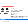 thumbnail image 2 of Rear Brake Pad Set - Compatible with 2014 - 2016 BMW 535d xDrive 2015, 2 of 2