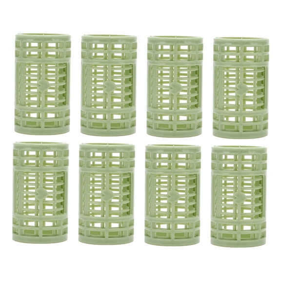 Unique Bargains 8pcs Convenient Heatless Voluminous Hair Roller for Women 2.48"x1.18" Green