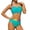 Mint Green, variant on Girls Swimsuit 2 Piece Adjustable Wide Straps Girls Bathing Suits Sparkly Tropical Floral Tankini with Shorts Ruched Rash Guard Girls' Swimwear Bikini for Swim Team Beach Swimwear