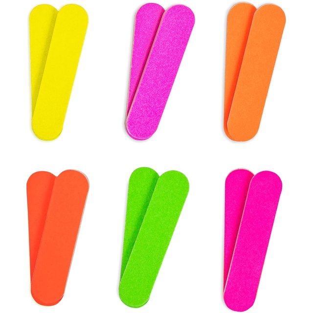 Remarkably Magnificent Colorful Neon Girly Mini Emery Board Nail Files (1 Dozen) Assorted 12 Count (Pack of 1) that adds a touch of elegance for a perfect decor