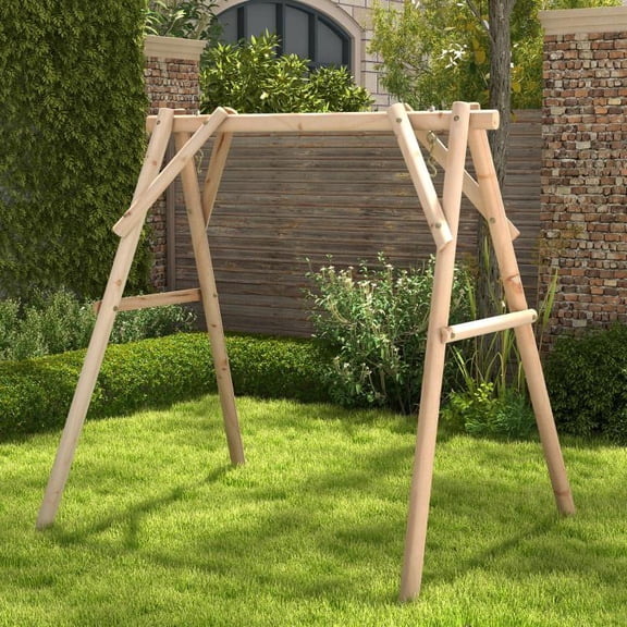 Heavy Duty Reinforced Wooden Swing Frame