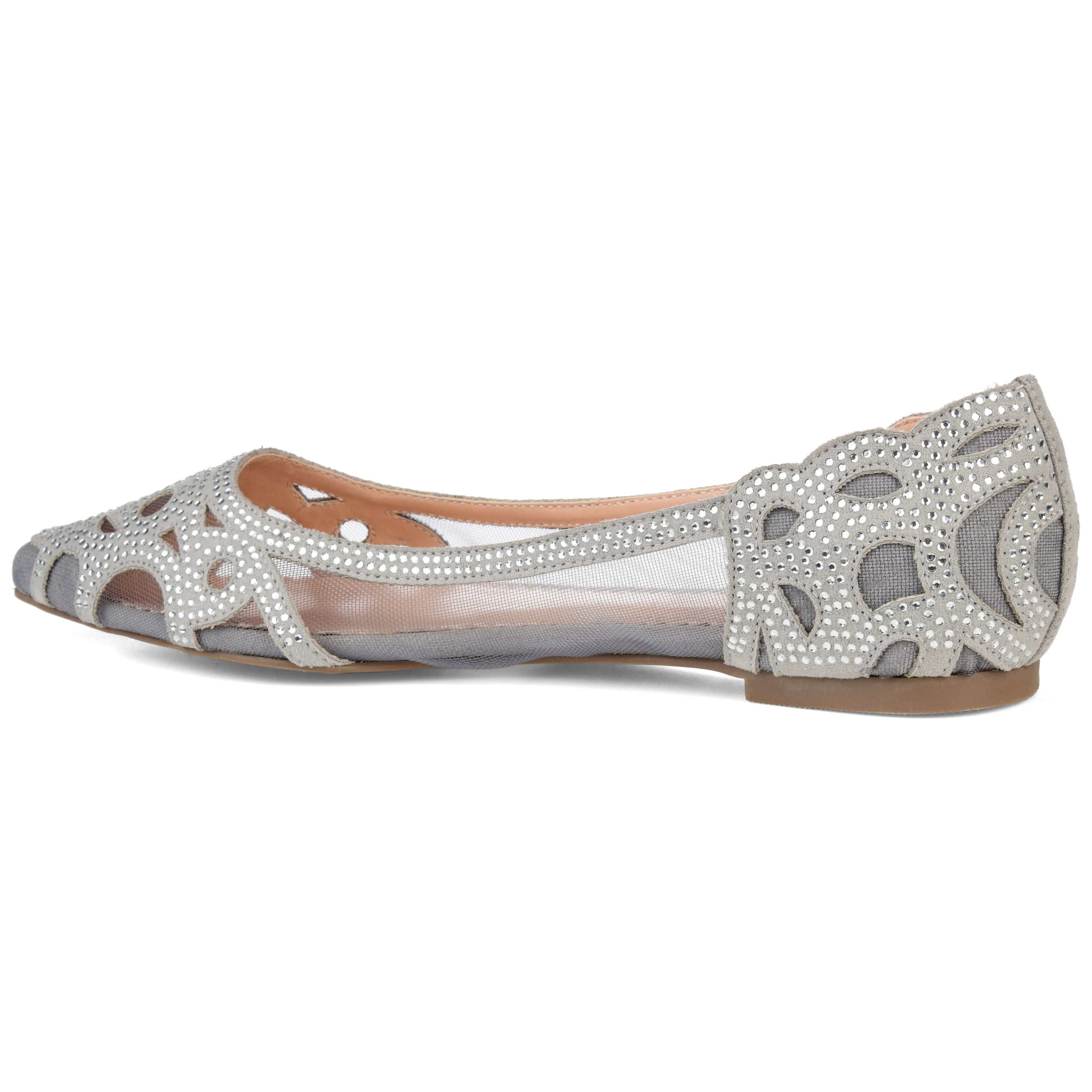 Journee Womens Batavia Slip On Pointed Toe Ballet Flats, Widths Available