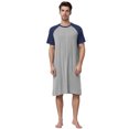 thumbnail image 1 of Camisón para hombre Lars Amadeus Ropa de dormir Mangas raglán Gris claro M, 1 of 6